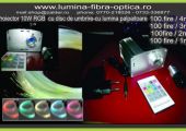 Kit 10W RGB cu disc + 400 fibre optice