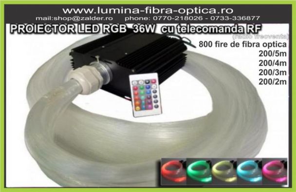 Kit 32W RGB RF + 800 fire fibra optica