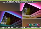 Panou STAR SKY 200x100cm plexi negru lucios