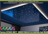 Panou STAR SKY 200X150cm plexy negru lucios
