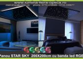 Panou STAR SKY 200X200cm plexy negru lucios