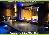 Perdea apa liniar 200x100cm pe fibra optica