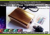 Proiector 12W RGB cu telecomanda RF