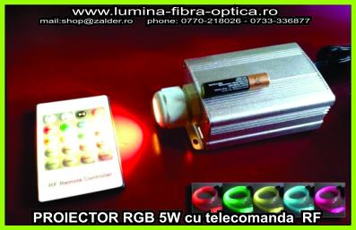 Proiector 5W RGB cu telecomanda RF